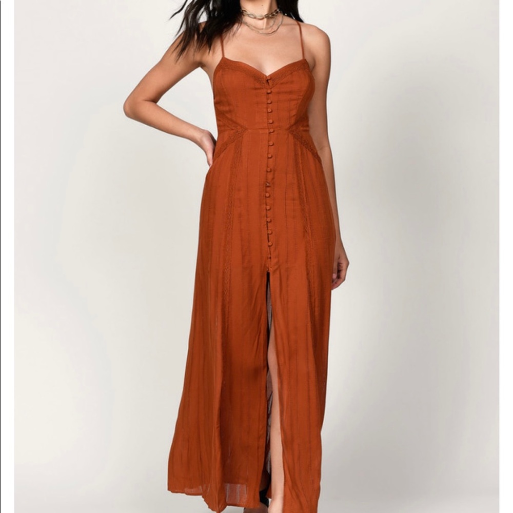 Tobi Rust Maxi Dress